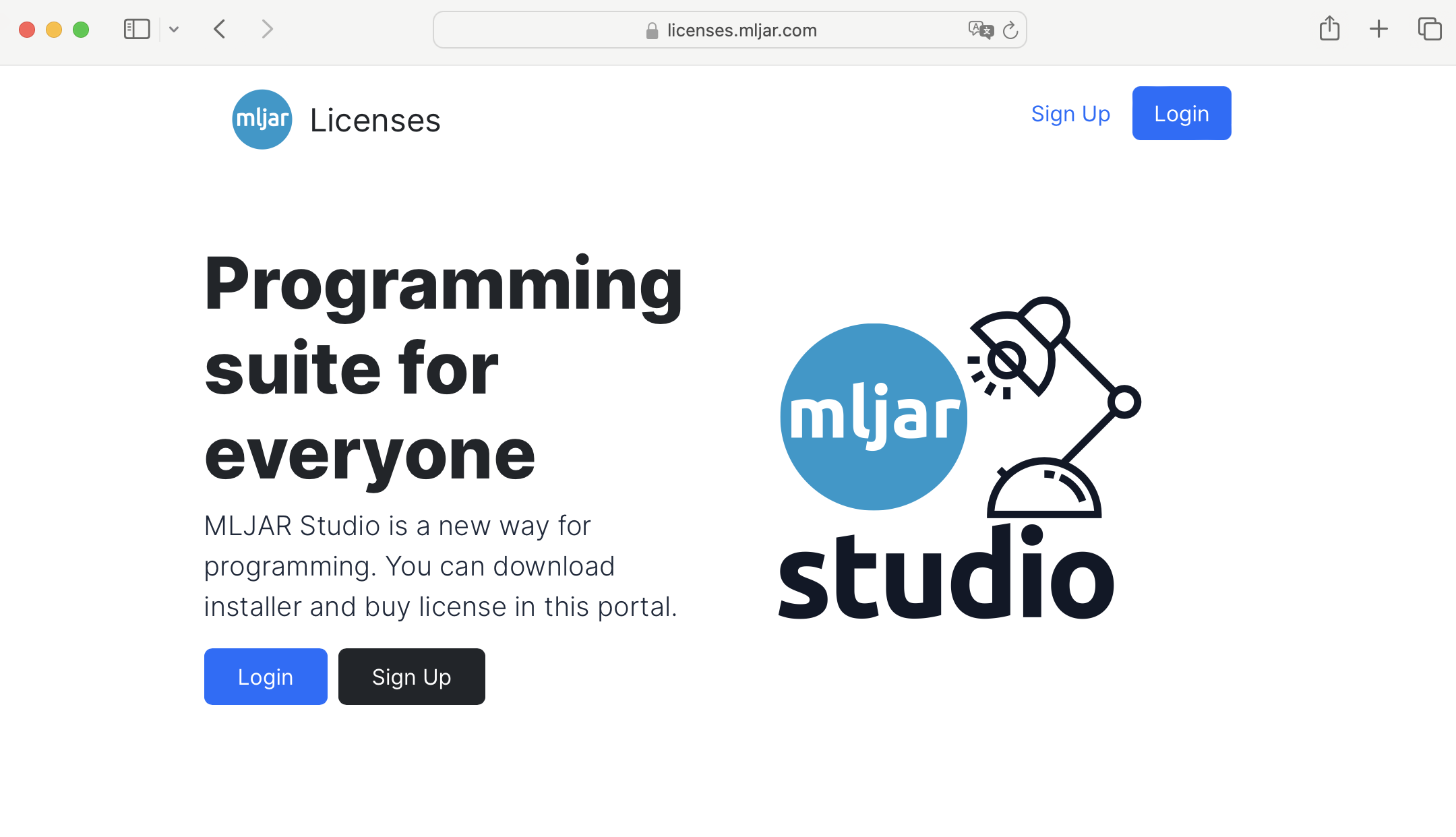 MLJAR Licenses portal
