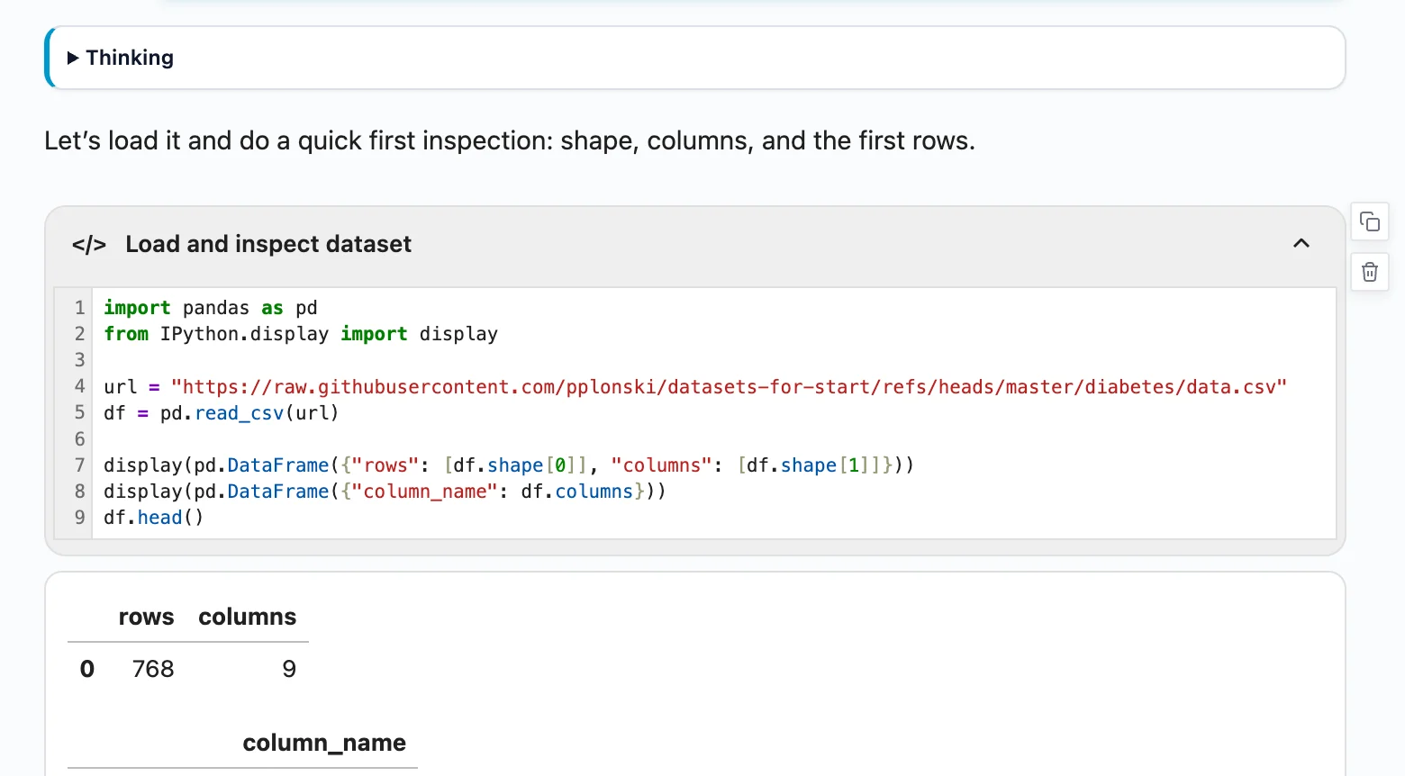 Loading data with pandas
