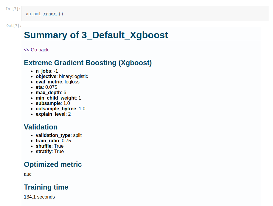 Xgboost 1 in the Notebook