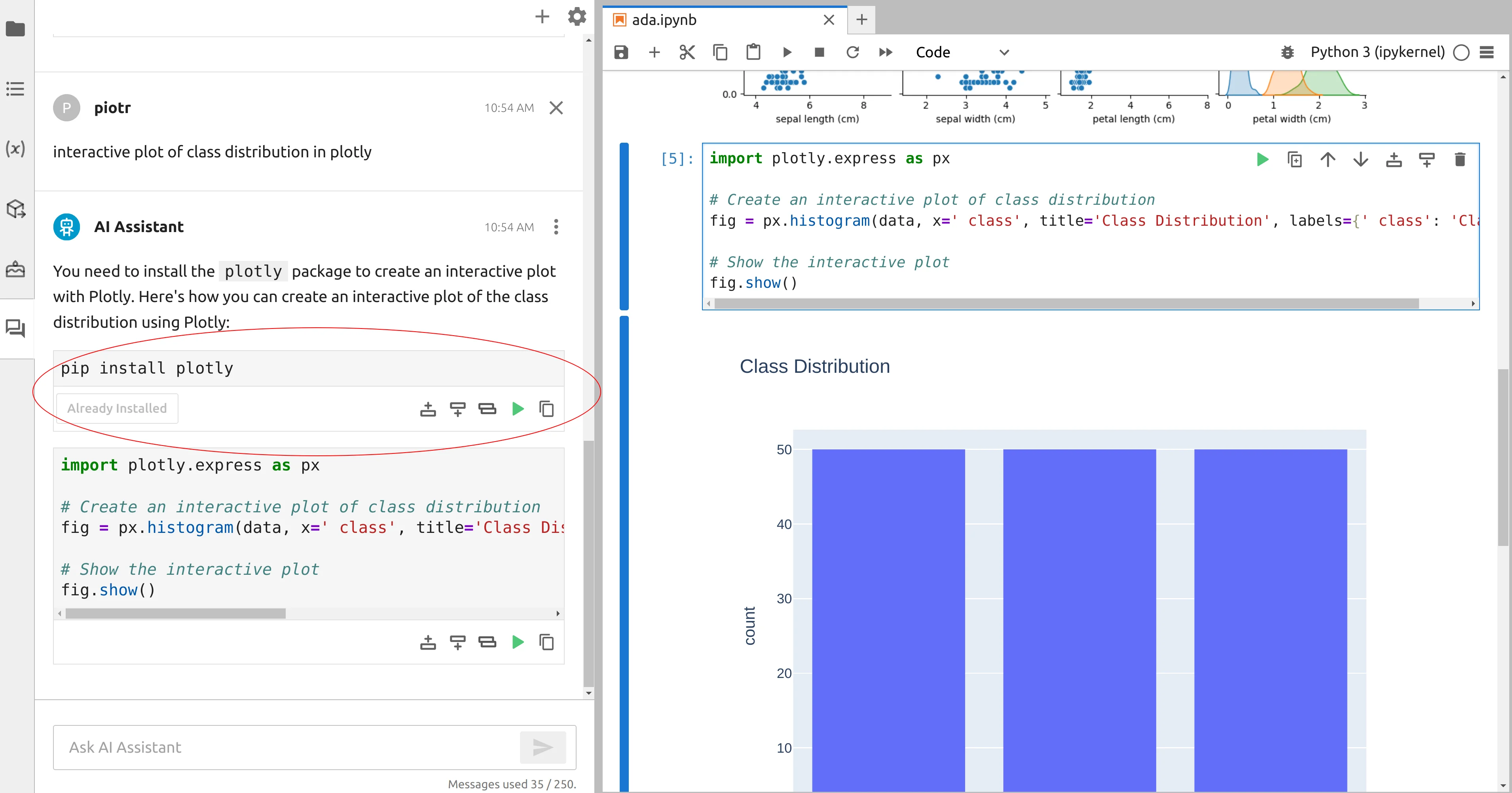 Load data with ChatGPT in python notebook