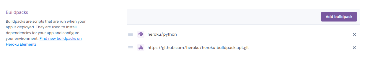 Heroku buildpack