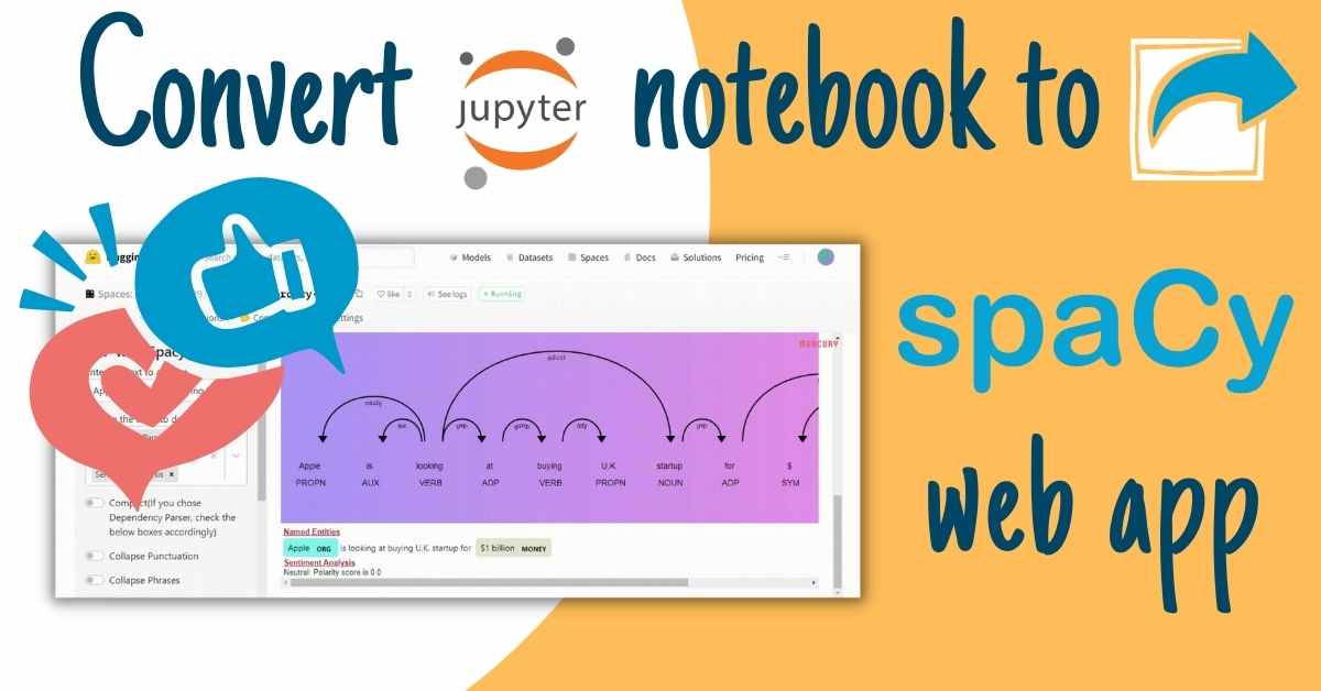 Convert Jupyter Notebook to SpaCy Web Application