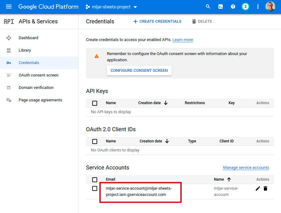 How to authenticate Python to access Google Sheets with Service Account