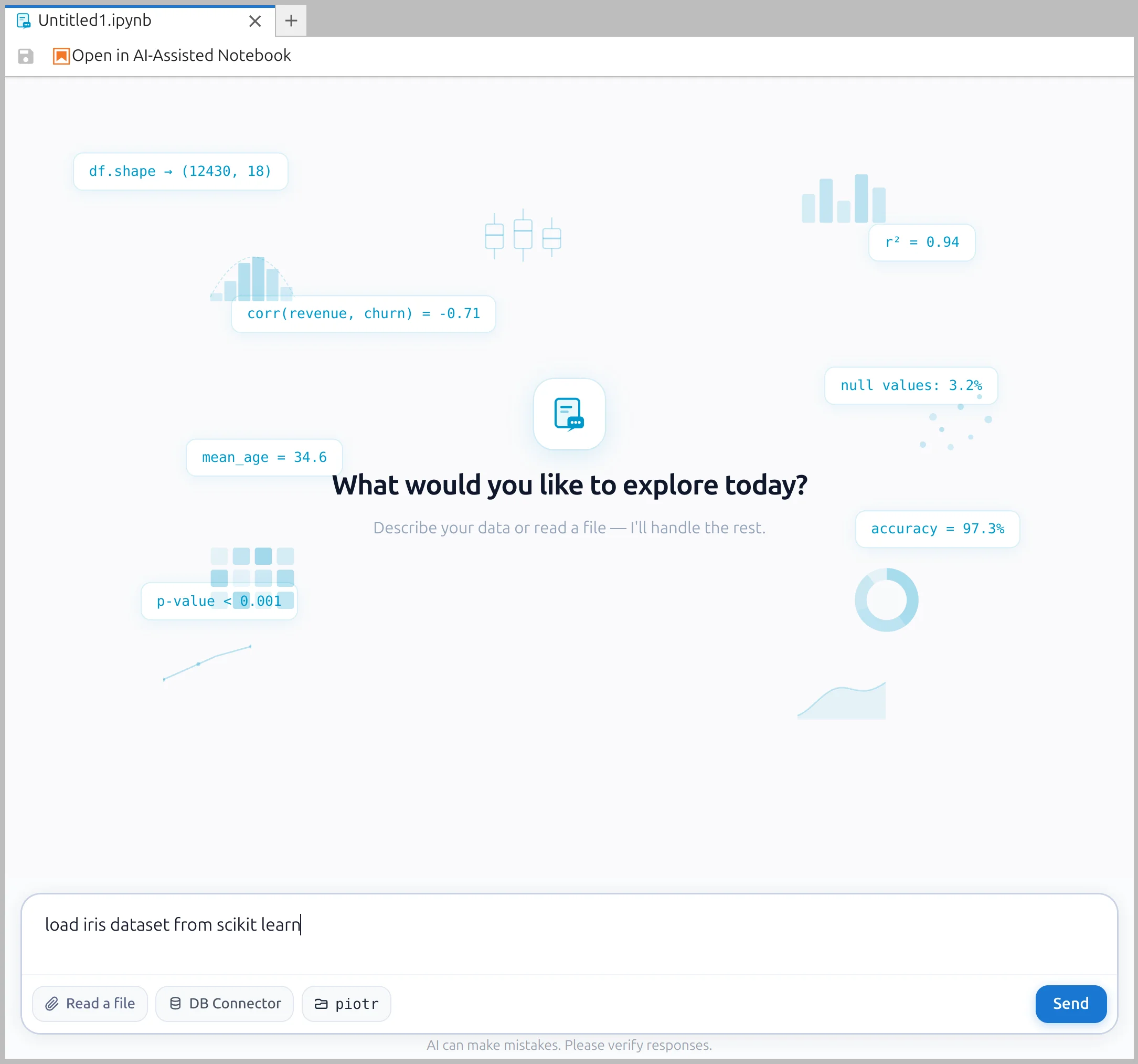 Untitled conversational notebook before rename