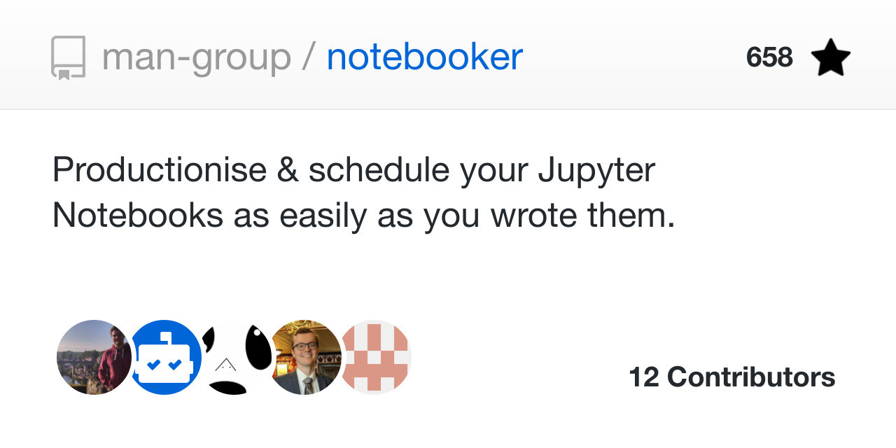 GitHub repository Notebooker