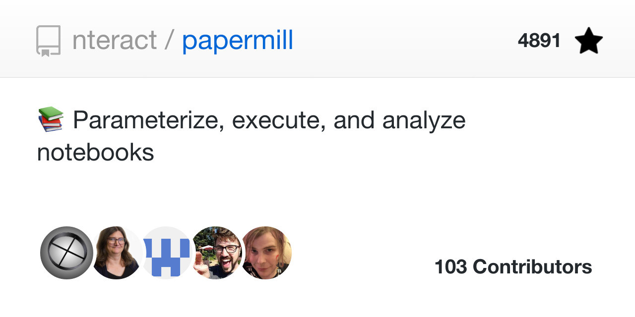 GitHub repository papermill