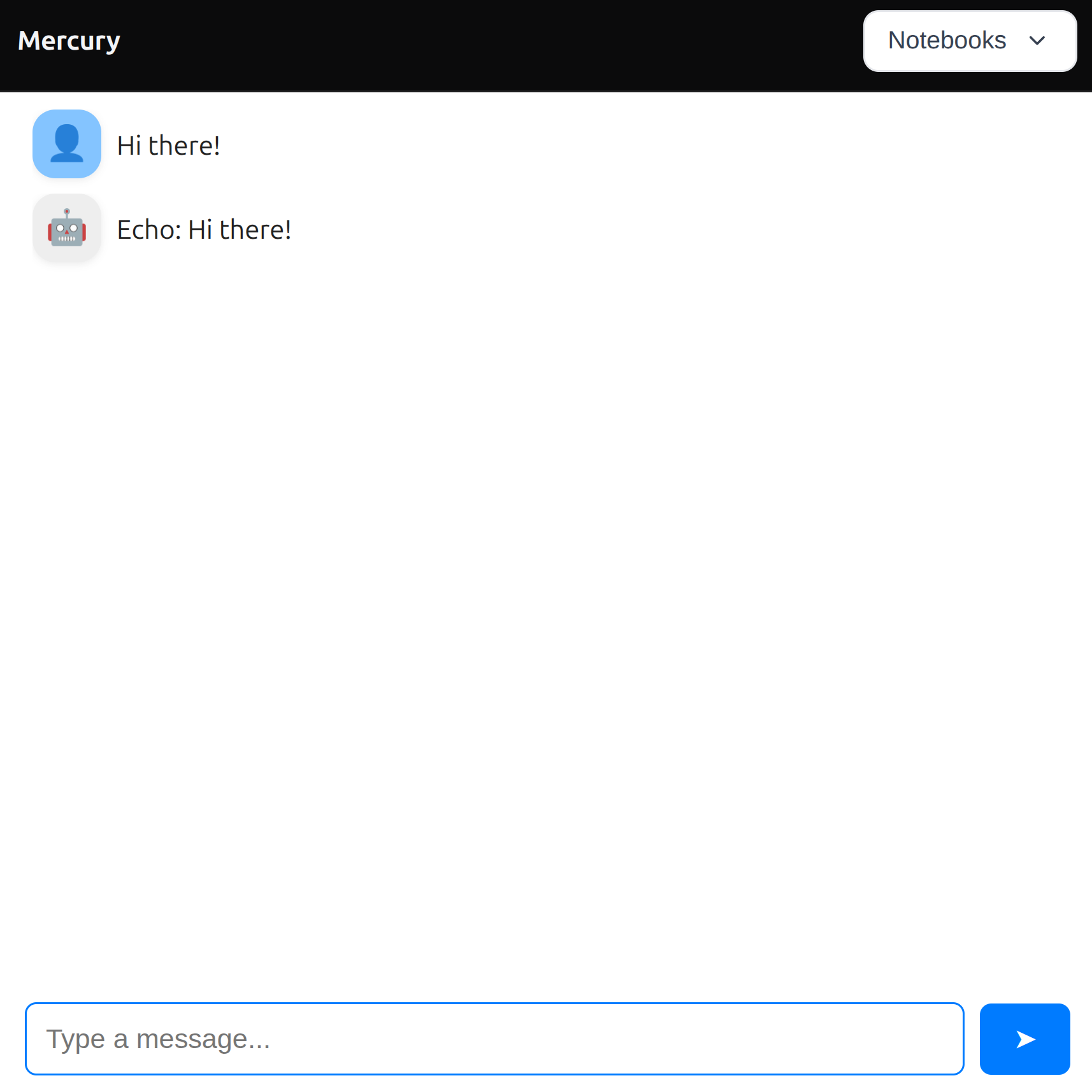 A deployed Mercury app running as a shareable web page