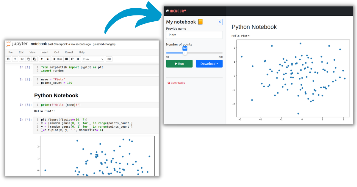 Convert Jupyter Notebook to web application