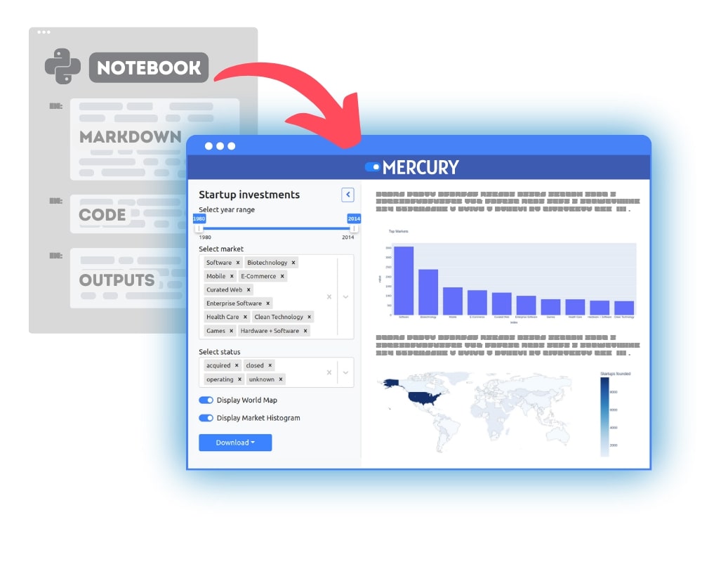 How to Share your Jupyter Notebook with Mercury or Voilà