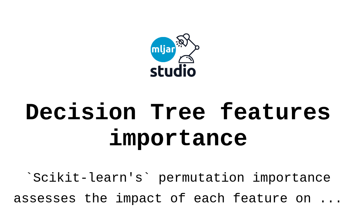Decision Tree features importance