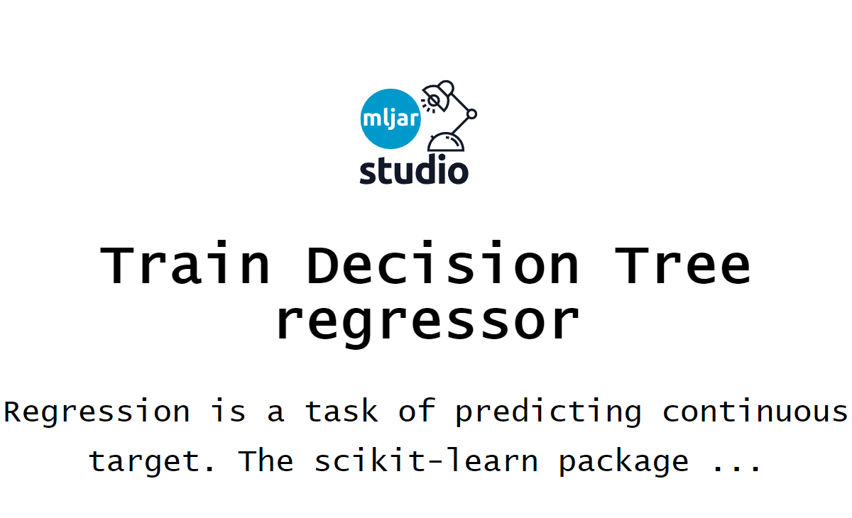 Train decision tree regressor