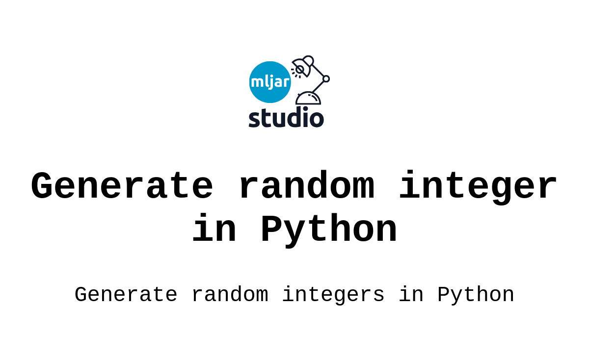 generate random integer list python